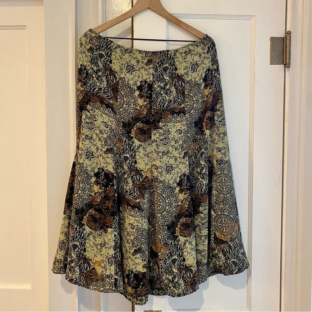 Emma James vintage-look skirt | reversible pattern | sz. 12 | NWT